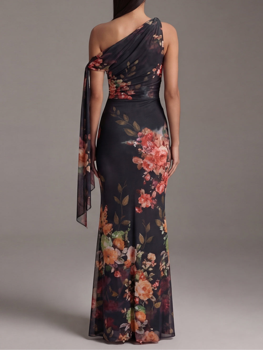 SIENNA | ONE-SHOULDER CHIFFON MAXI DRESS