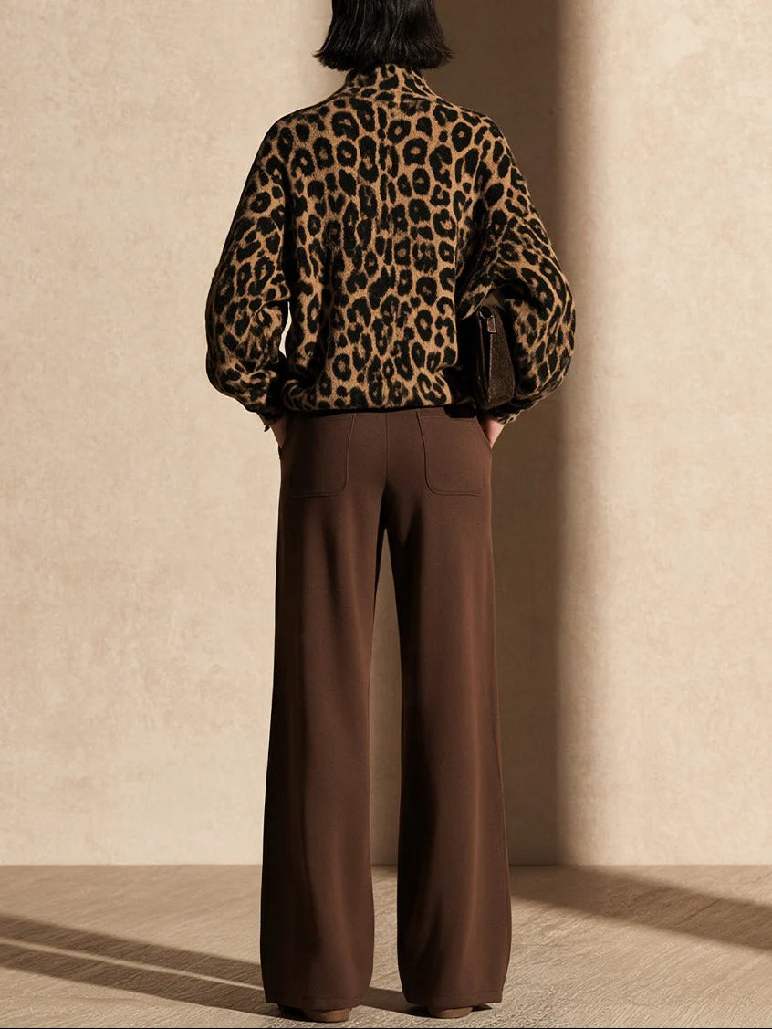 SIENNA | LEOPARD CARDIGAN &amp; WIDE-LEG PANTS SET