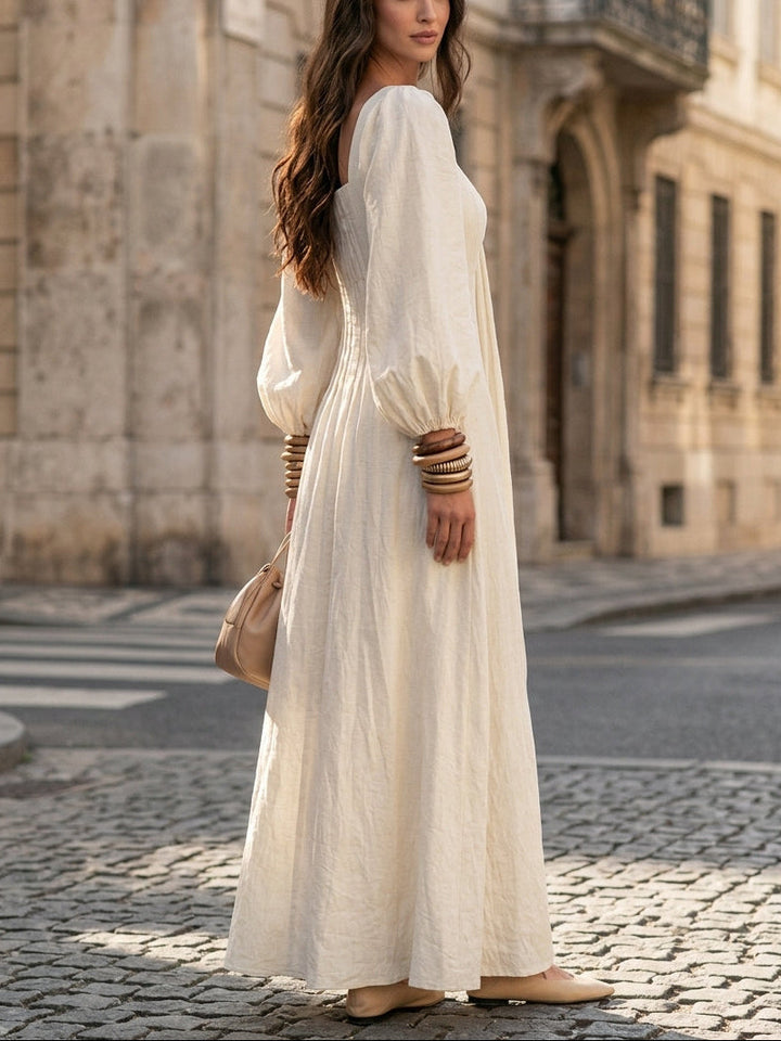VIVIEN | COTTON-LINEN MAXI DRESS