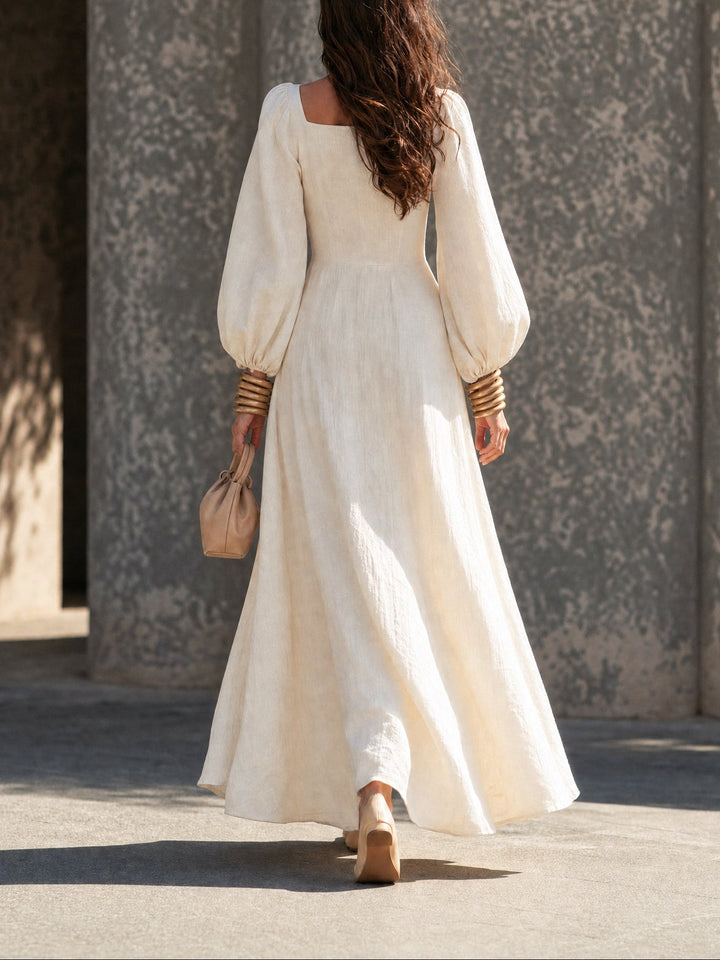 VIVIEN | COTTON-LINEN MAXI DRESS