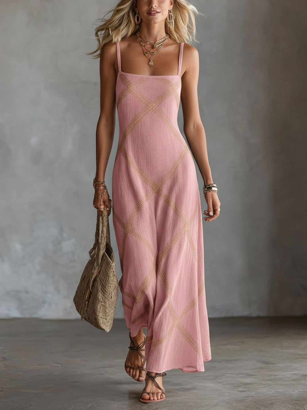 CELESTE | GEOMETRIC MAXI DRESS