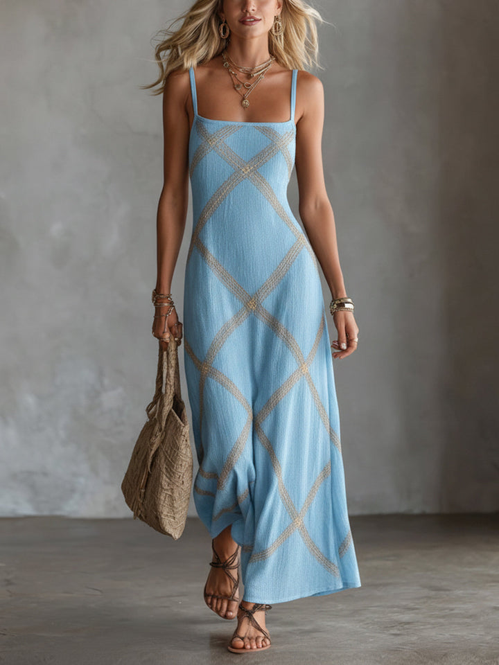 CELESTE | GEOMETRIC MAXI DRESS