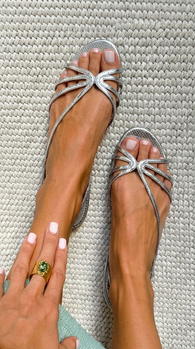 SERAFINA | GOLD STRAPPY SANDALS