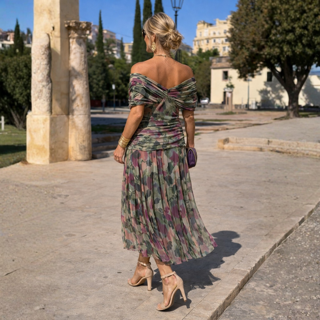 Off-Shoulder Mermaid Maxi Dress