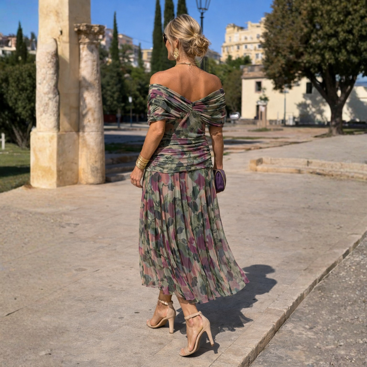 Off-Shoulder Mermaid Maxi Dress