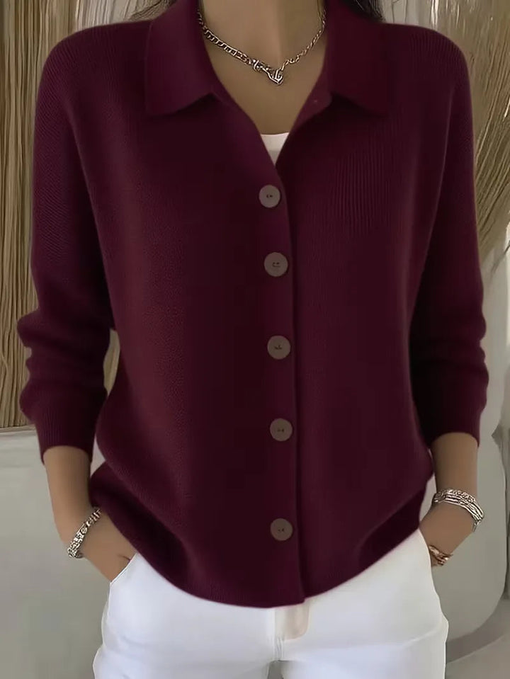 CARMELA | BUTTON-FRONT KNIT CARDIGAN