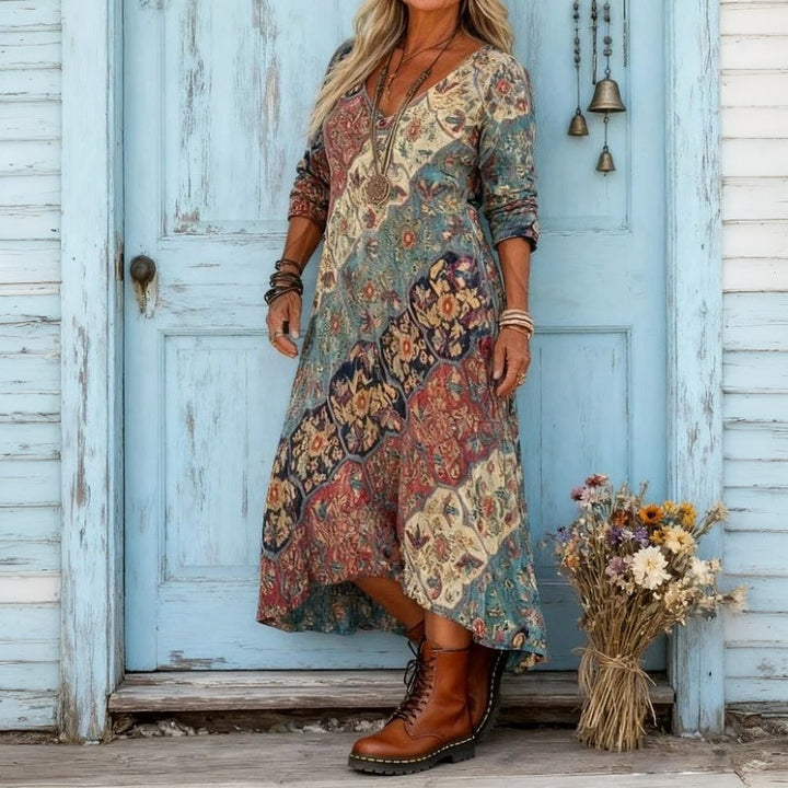 EMILY | FLOWY PRINTED MAXI DRESS