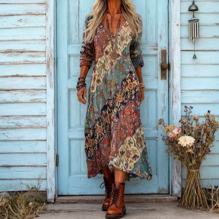 EMILY | FLOWY PRINTED MAXI DRESS