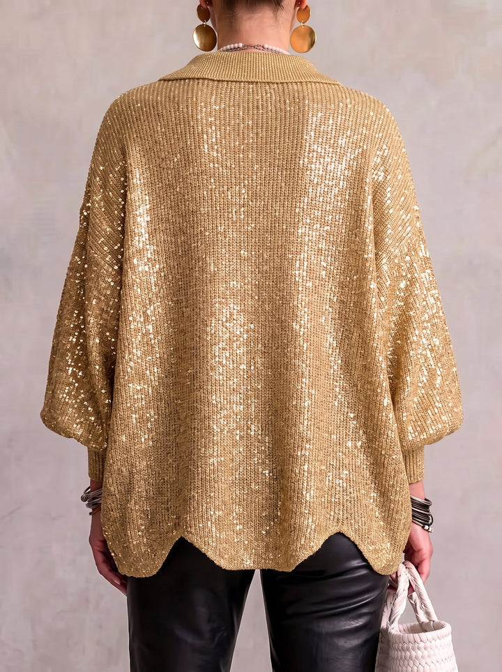 ISABELLE | OVERSIZED COLLARED BUTTON CARDIGAN