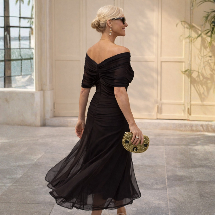 Off-Shoulder Mermaid Maxi Dress