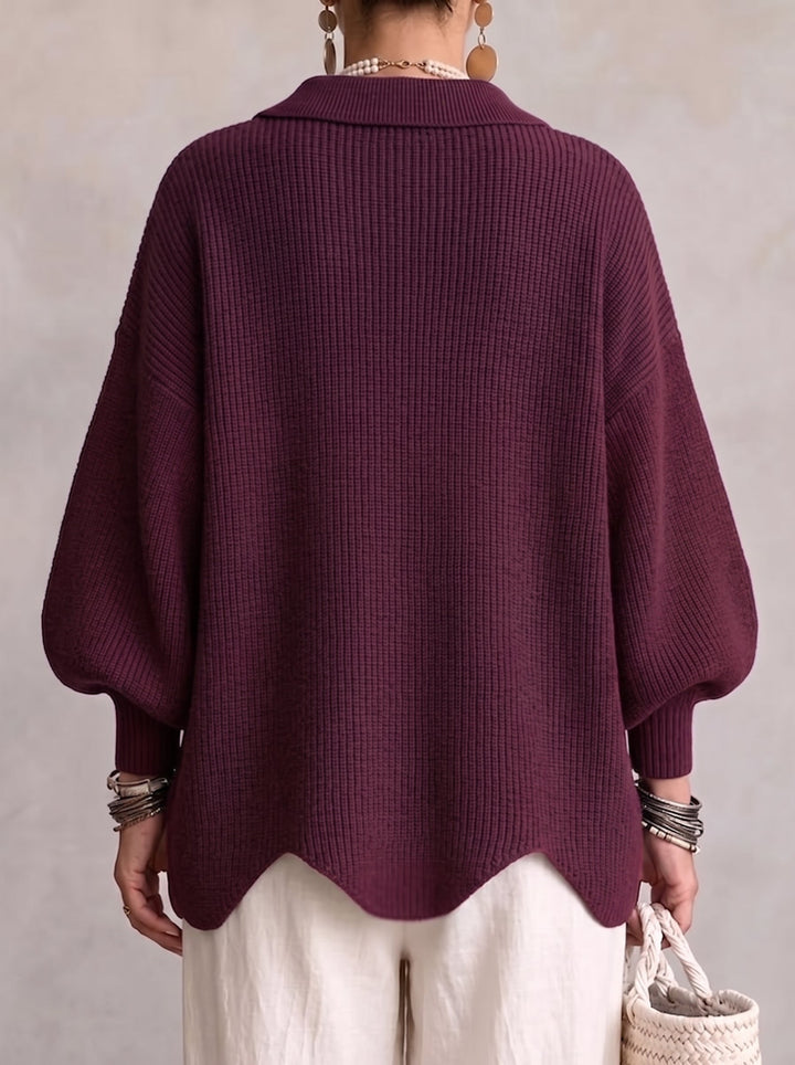 ISABELLE | OVERSIZED COLLARED BUTTON CARDIGAN