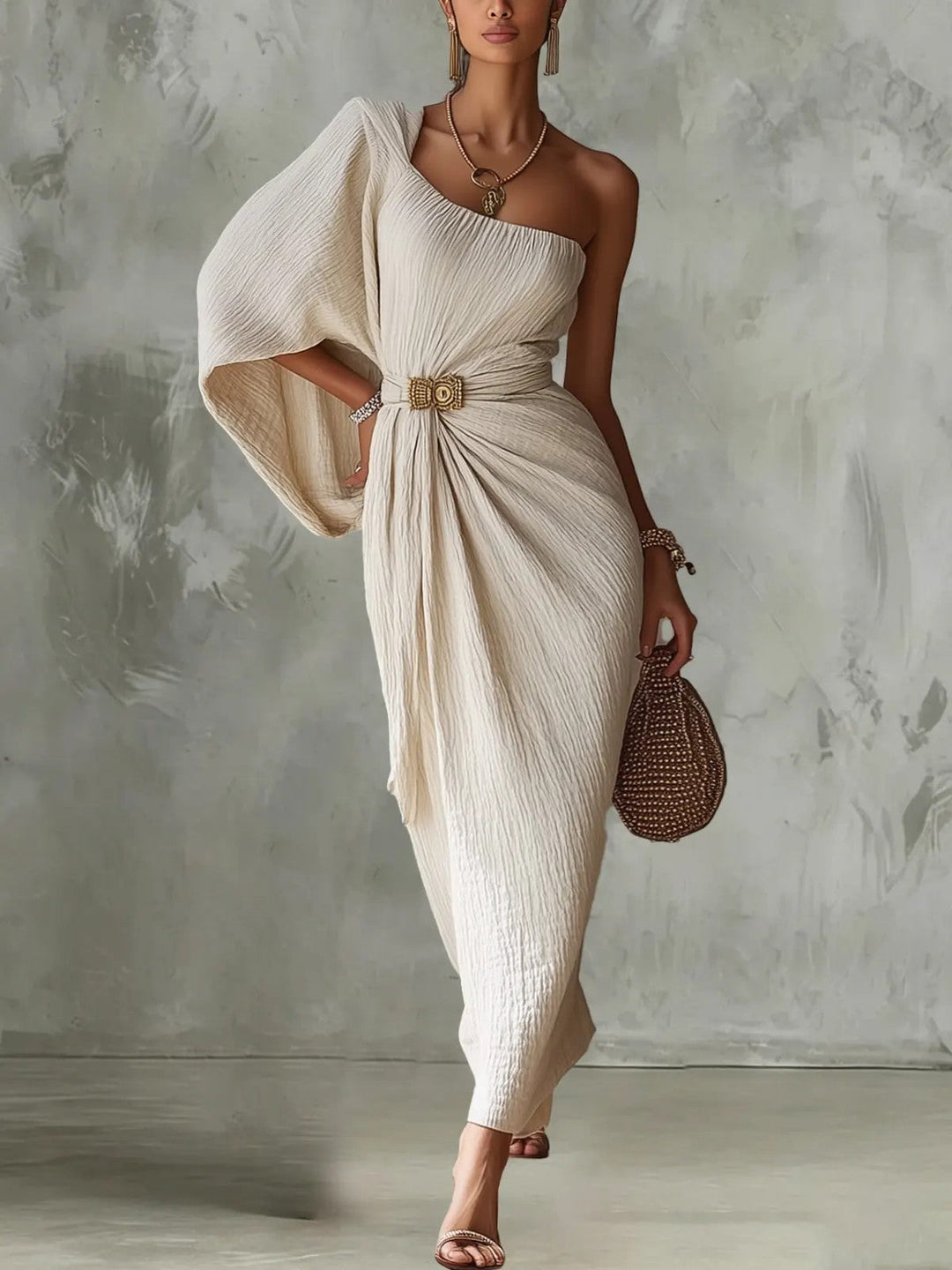 ISADORA | ASYMMETRICAL EVENING MAXI DRESS