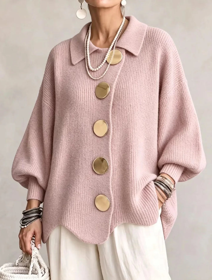 ISADORA | OVERSIZED COLLARED CHUNKY KNIT CARDIGAN