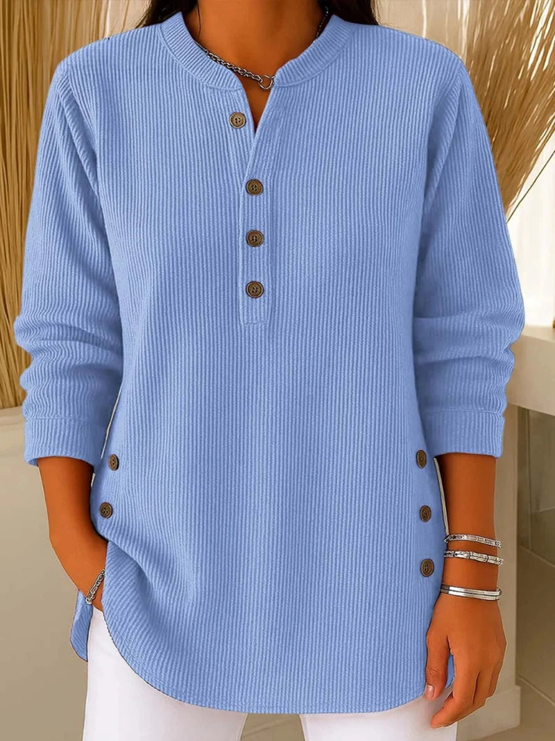 NEVA | BUTTON HENLEY TUNIC