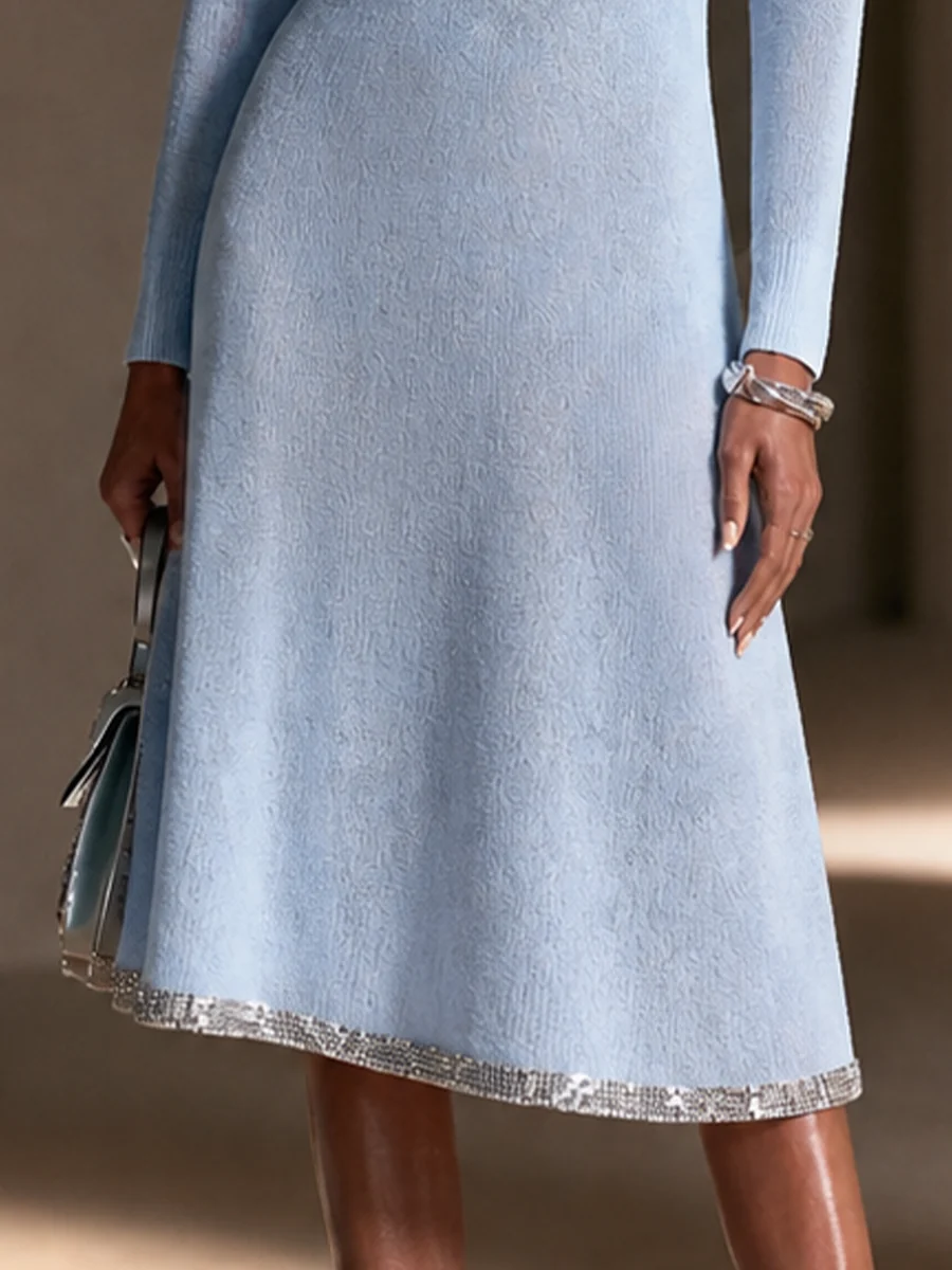 MAYA | OFF-SHOULDER KNIT MIDI DRESS