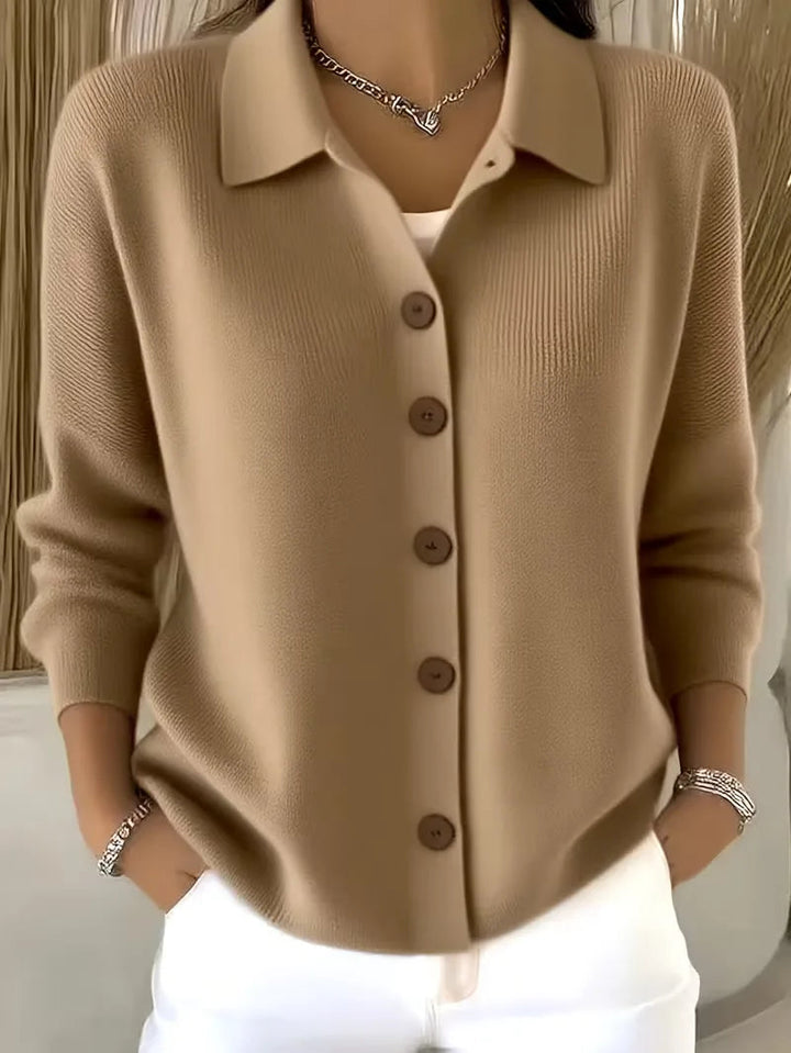 CARMELA | BUTTON-FRONT KNIT CARDIGAN
