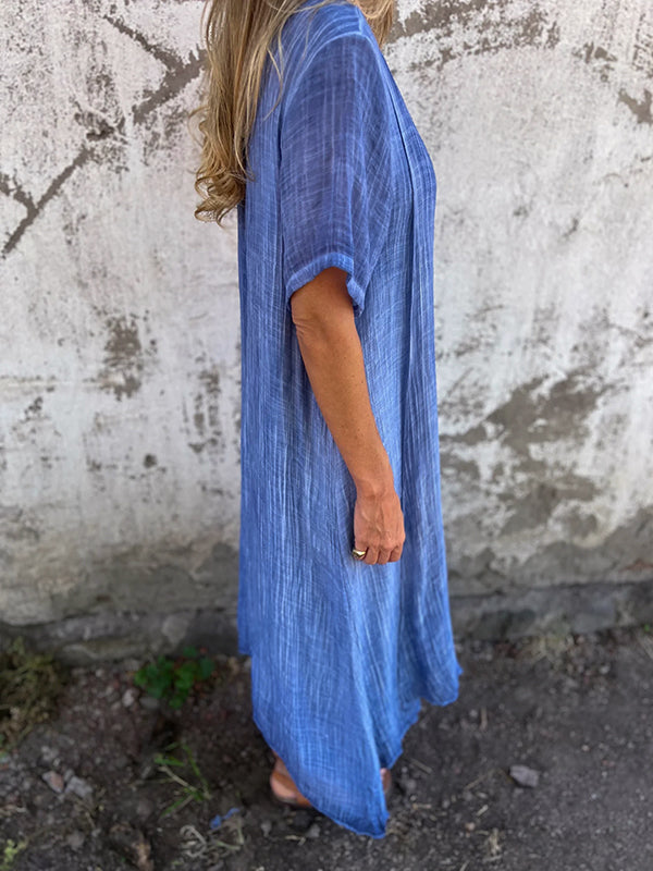VIOLET | FLOWING V-NECK DRESS