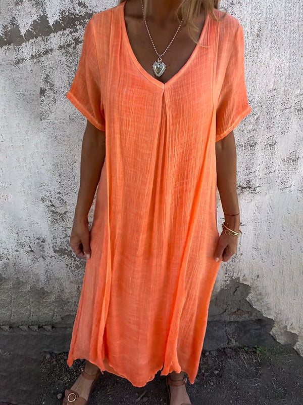 VIOLET | FLOWING V-NECK DRESS