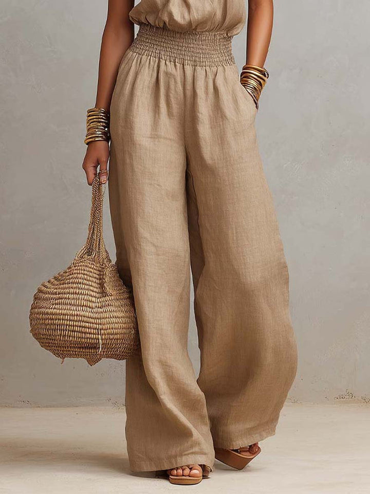 VALERIA | HALTER WIDE-LEG JUMPSUIT