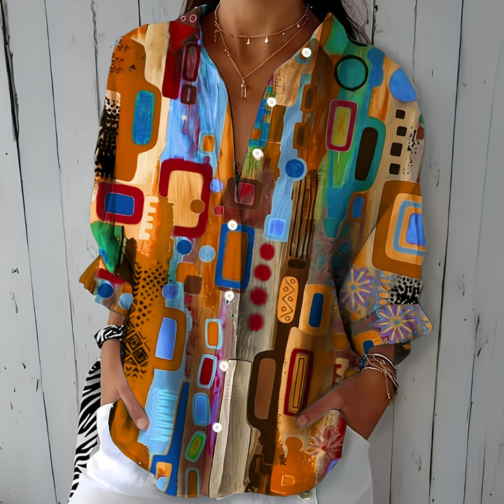 CATALINA | ARTISTIC BUTTON-FRONT BLOUSE