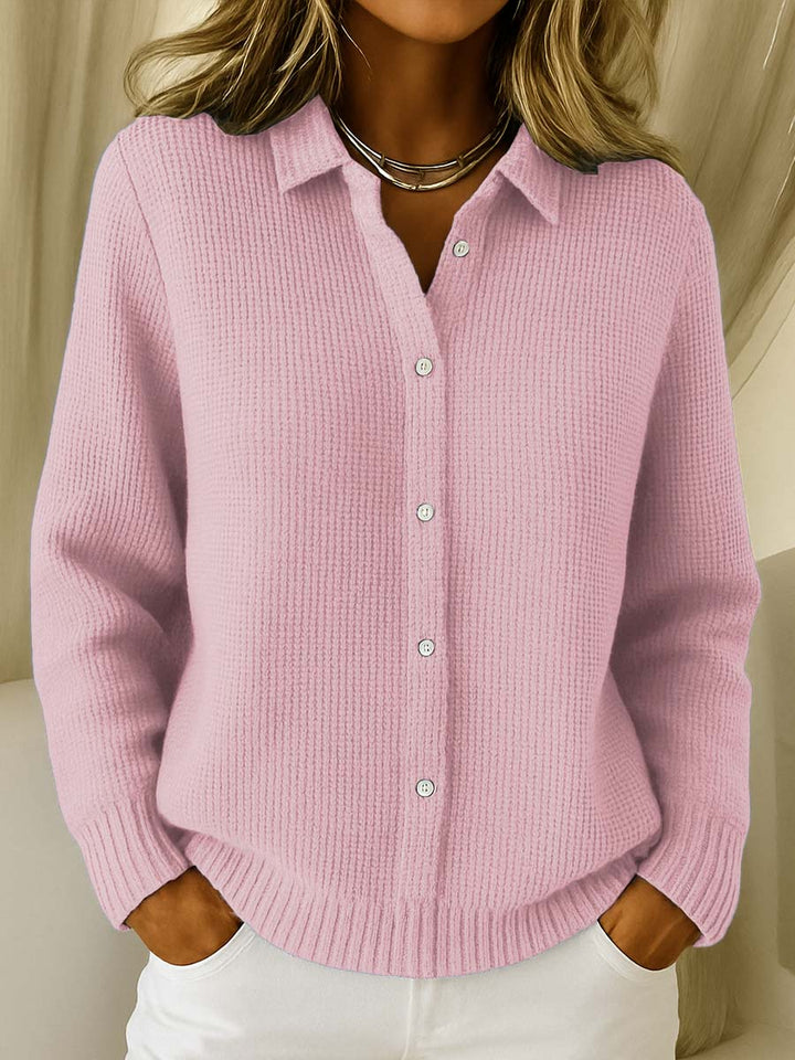 CLARISSA | COLLARED KNIT CARDIGAN