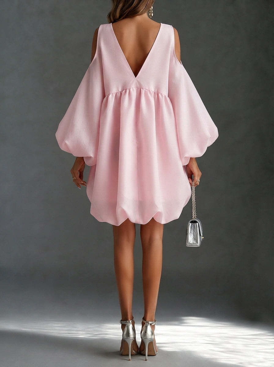 ELODIE | CHIFFON BABYDOLL MINI DRESS