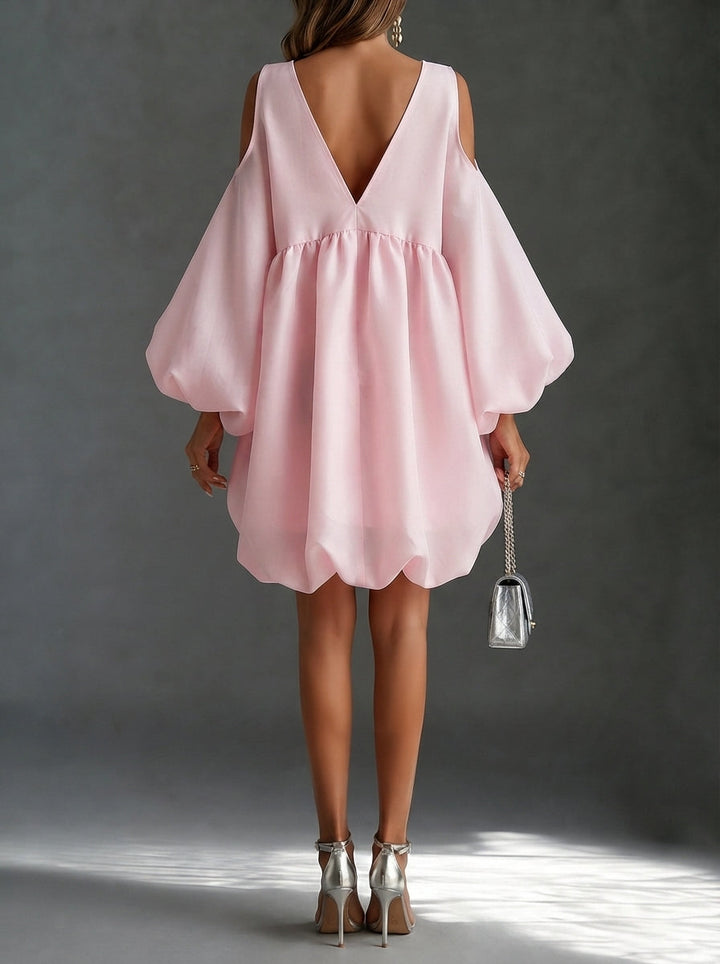 ELODIE | CHIFFON BABYDOLL MINI DRESS