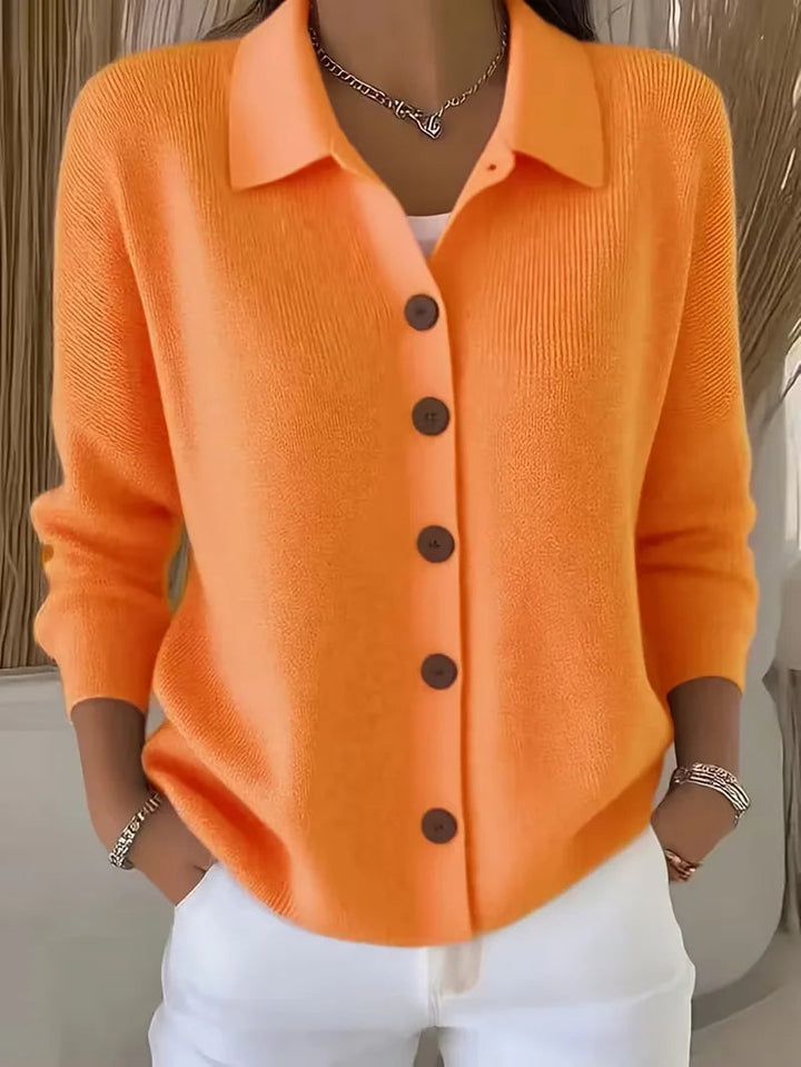 CARMELA | BUTTON-FRONT KNIT CARDIGAN