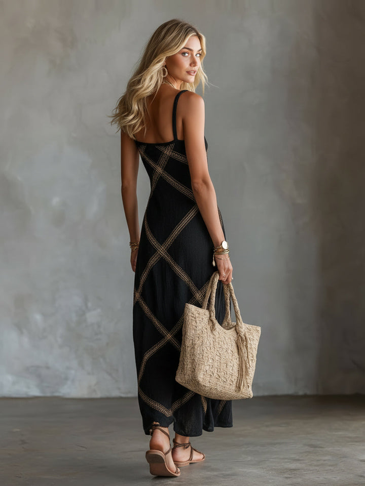 CELESTE | GEOMETRIC MAXI DRESS