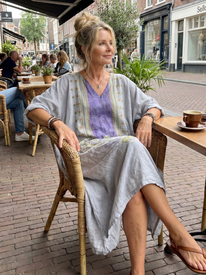 RAINA | EMBROIDERED MIDI DRESS