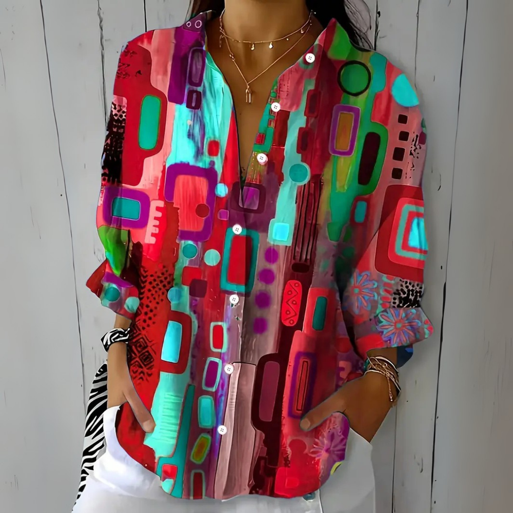 CATALINA | ARTISTIC BUTTON-FRONT BLOUSE