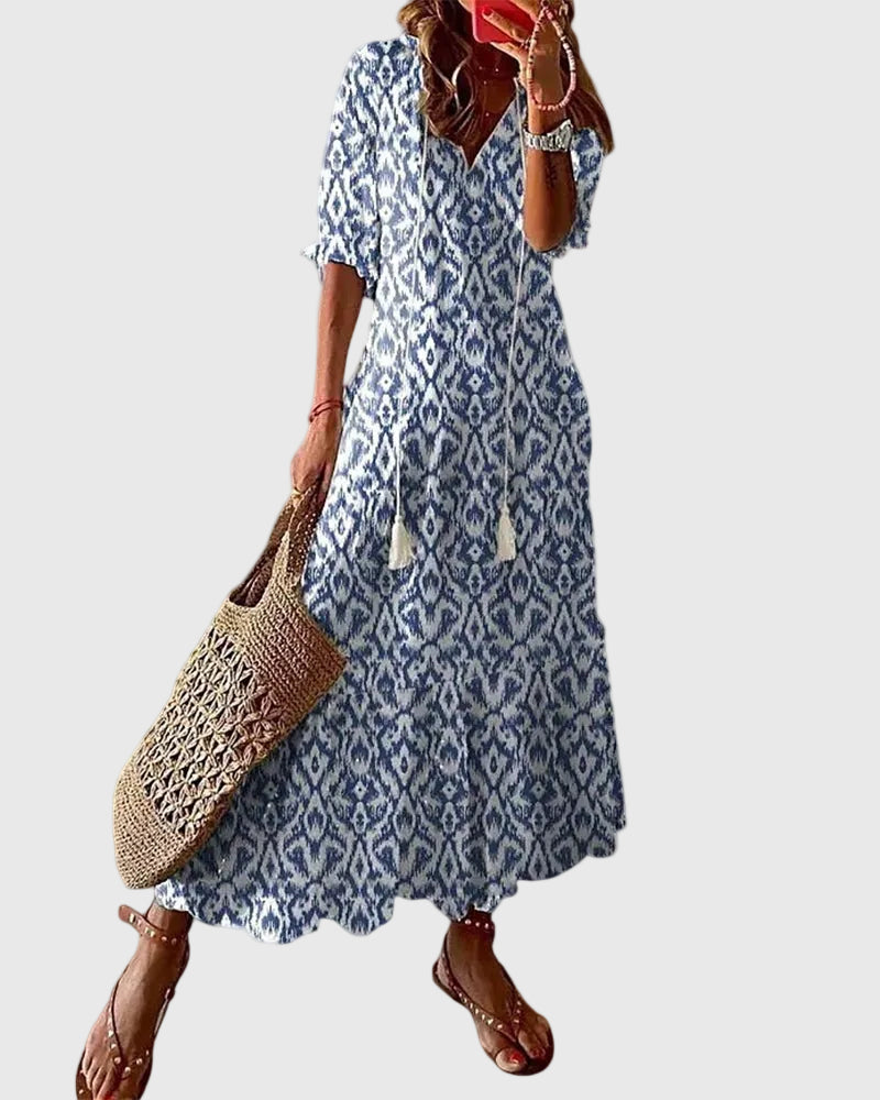 AMALIA | BOHO VINTAGE SUMMER MAXI DRESS