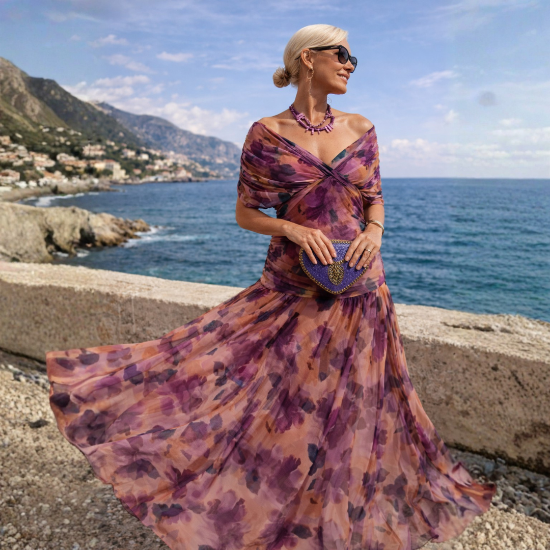 Off-Shoulder Mermaid Maxi Dress