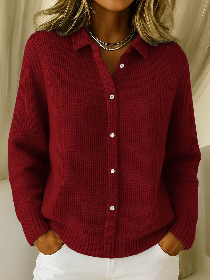 CLARISSA | COLLARED KNIT CARDIGAN