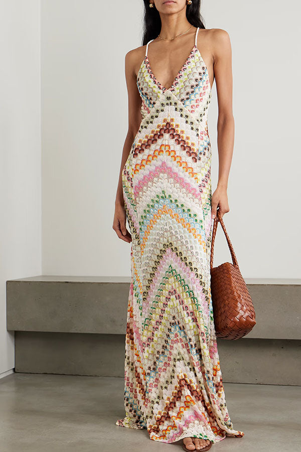 MARISSA | OPEN-BACK KNIT MAXI DRESS