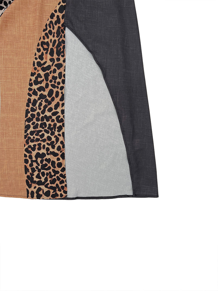 MYRNA | LEOPARD HALTER MAXI DRESS