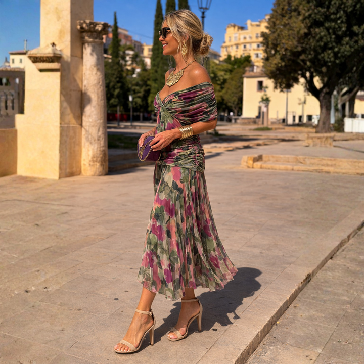 Off-Shoulder Mermaid Maxi Dress
