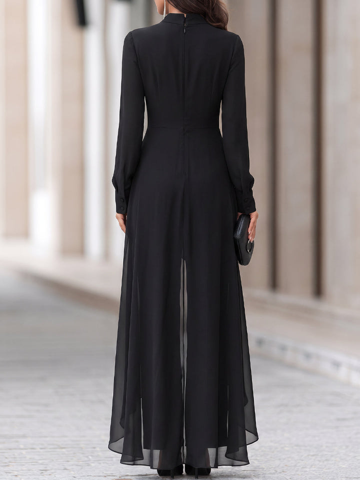 ANNALISE | CHIFFON OVERLAY TUNIC AND WIDE-LEG PANTS SET