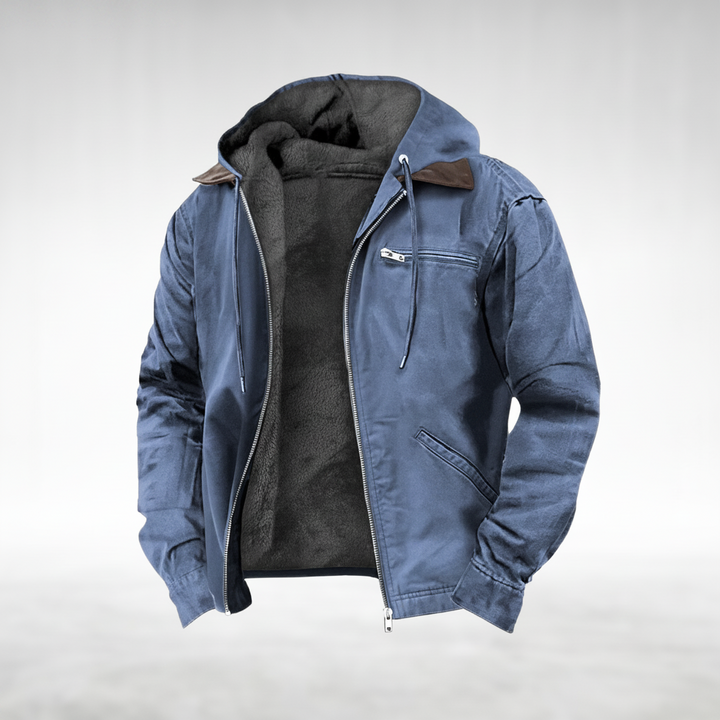 Vintage-Inspired Hooded Jacket