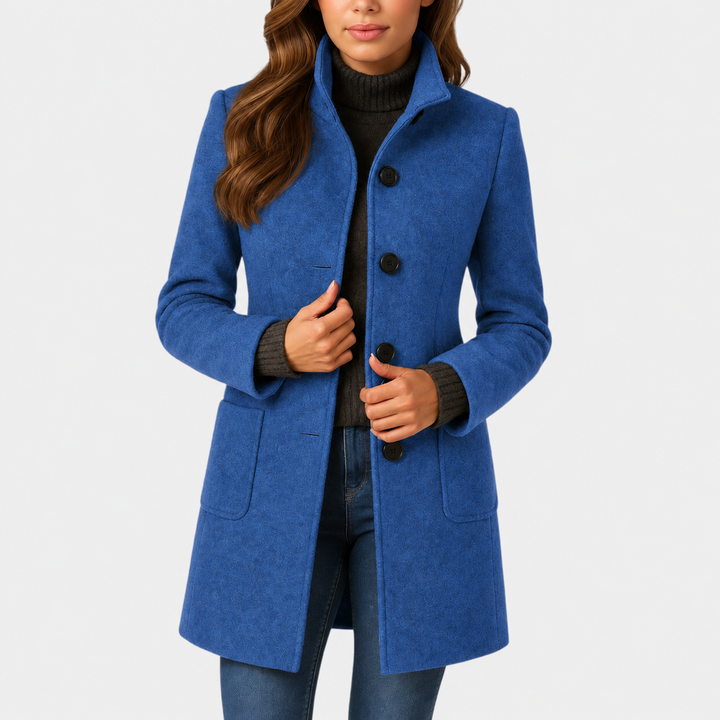 Structured Button-Front Coat