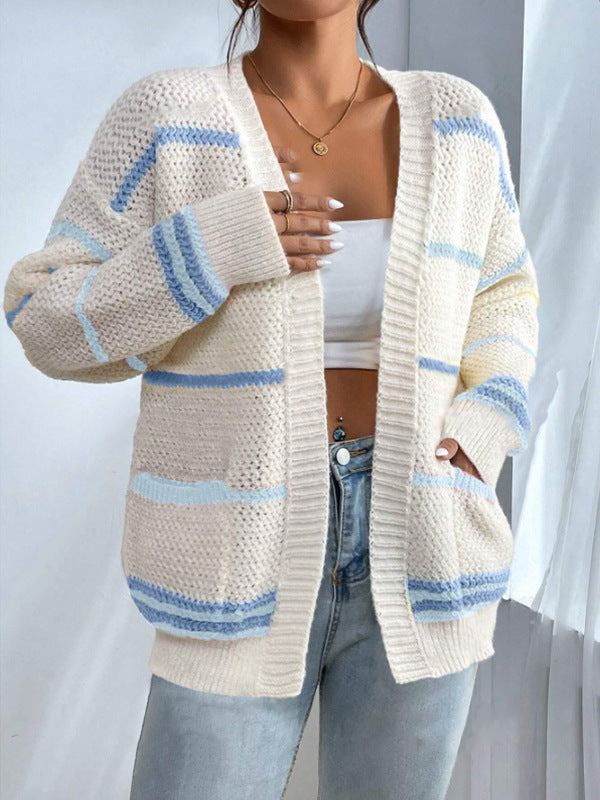 CAMILLE | OVERSIZED OPEN-FRONT KNIT CARDIGAN