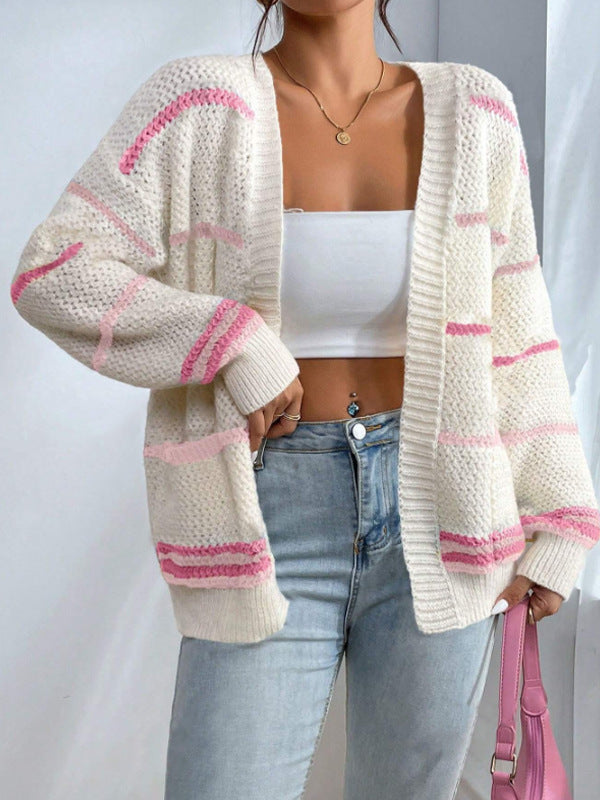 CAMILLE | OVERSIZED OPEN-FRONT KNIT CARDIGAN