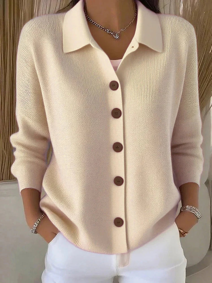 SIENNA | ELEGANT BUTTON-COLLAR CARDIGAN