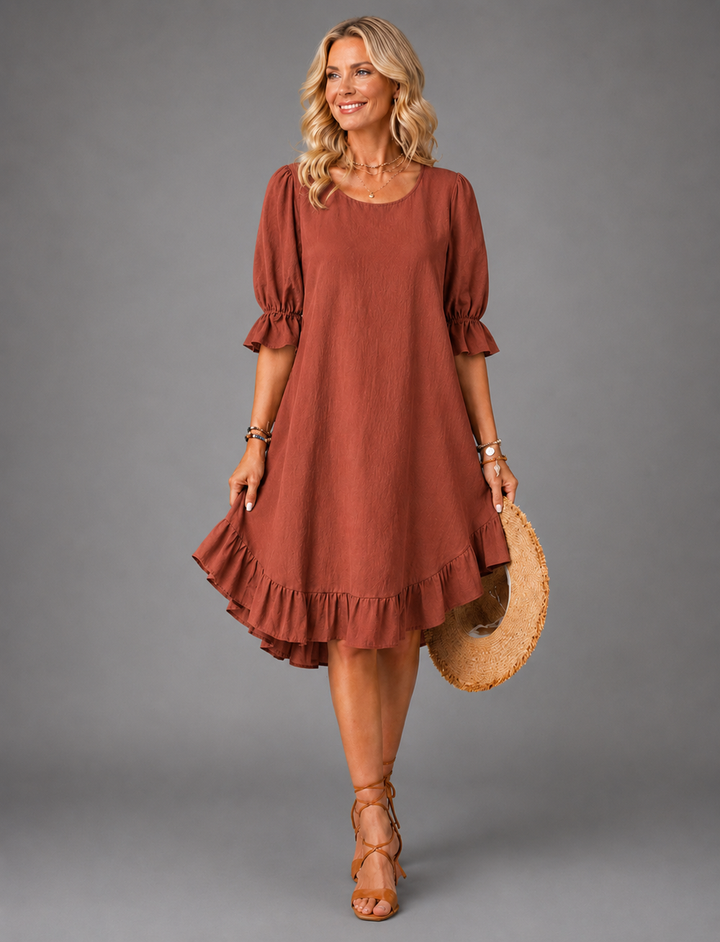 ELIRA | EFFORTLESS COMFORT MIDI DRESS