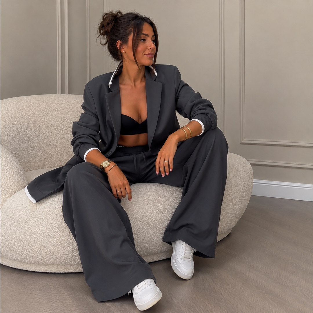 BROOKE | COLORBLOCK BLAZER &amp; WIDE-LEG SET