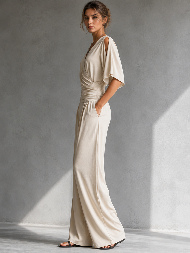GERIKA | OFF-SHOULDER WIDE-LEG JUMPSUIT