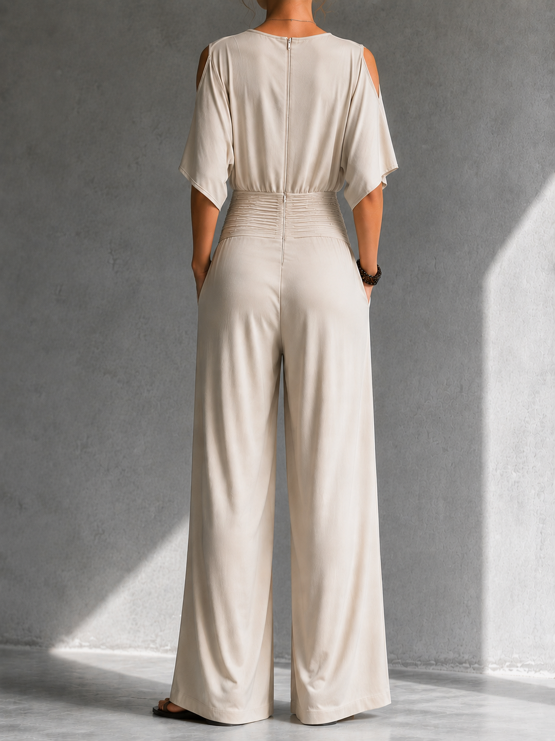 GERIKA | OFF-SHOULDER WIDE-LEG JUMPSUIT