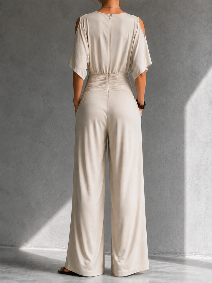 GERIKA | OFF-SHOULDER WIDE-LEG JUMPSUIT