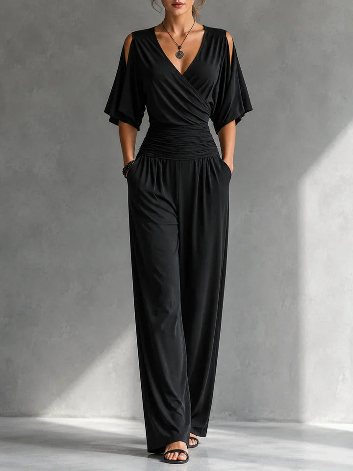GERIKA | OFF-SHOULDER WIDE-LEG JUMPSUIT