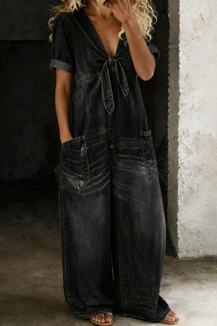 MAYA | V-NECK UTILITY JUMPSUIT